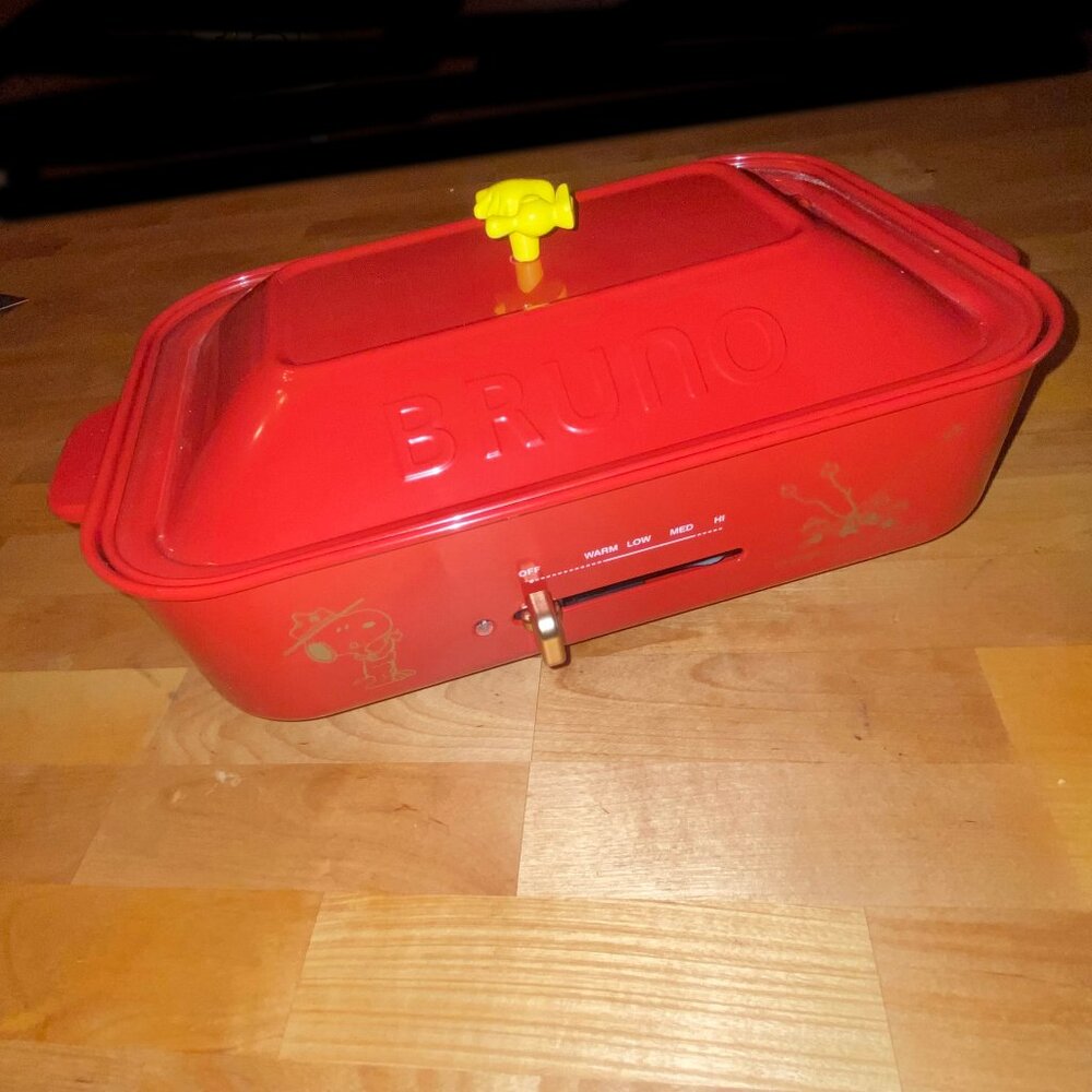 BRUNO Peanuts Beaglescout Snoopy Woodstock Handle Hotplate Grill Griddle